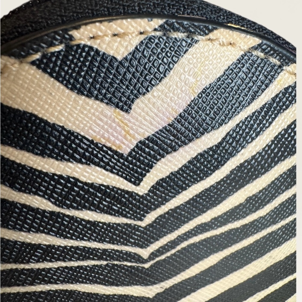 Coach Black and Tan Zebra Print Coin Purse - Picture 9 of 10